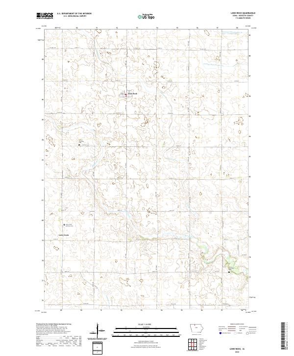 Lone Rock, IA — USGS 7.5-minute topo (2022)