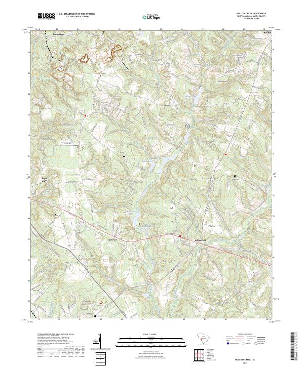 Hollow Creek, SC — USGS 7.5-minute topo (2024)