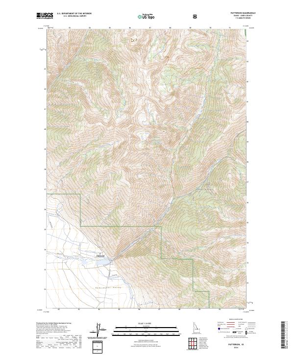 Patterson, ID — USGS 7.5-minute topo (2024)