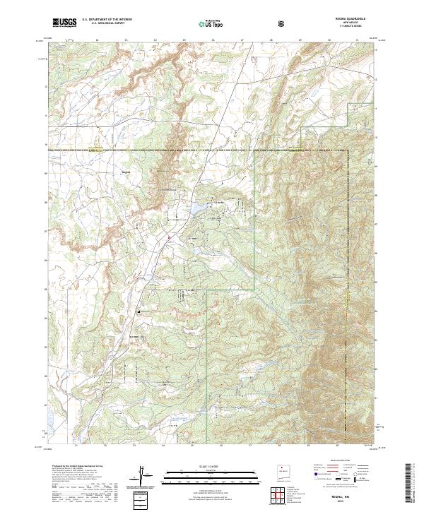 Regina, NM — USGS 7.5-minute topo (2023)