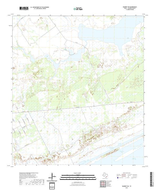 Seadrift NE, TX — USGS 7.5-minute topo (2022)