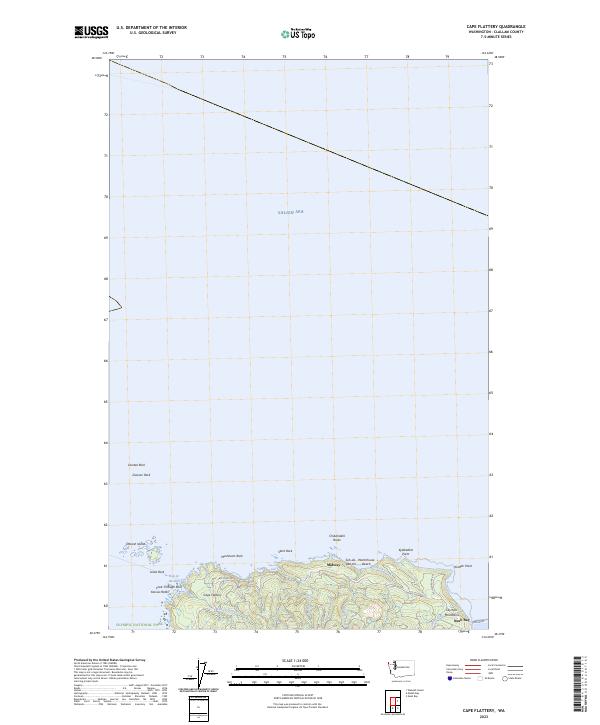 Cape Flattery, WA — USGS 7.5-minute topo (2023)