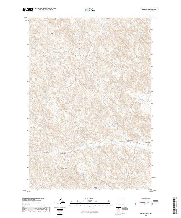 Shuler Draw, WY — USGS 7.5-minute topo (2021)