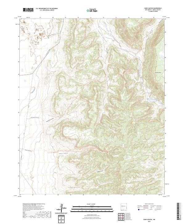 Sand Canyon, NM — USGS 7.5-minute topo (2023)