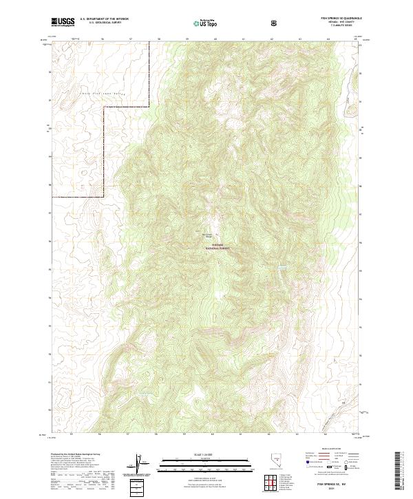 Fish Springs SE, NV — USGS 7.5-minute topo (2021)