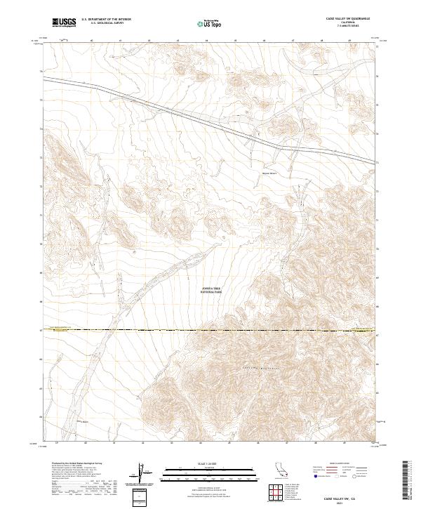 Cadiz Valley SW, CA — USGS 7.5-minute topo (2021)