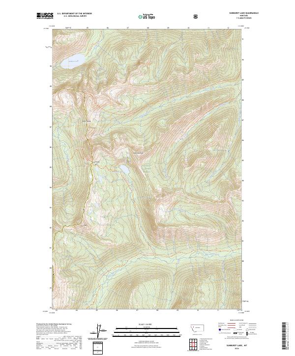 Sunburst Lake, MT — USGS 7.5-minute topo (2024)