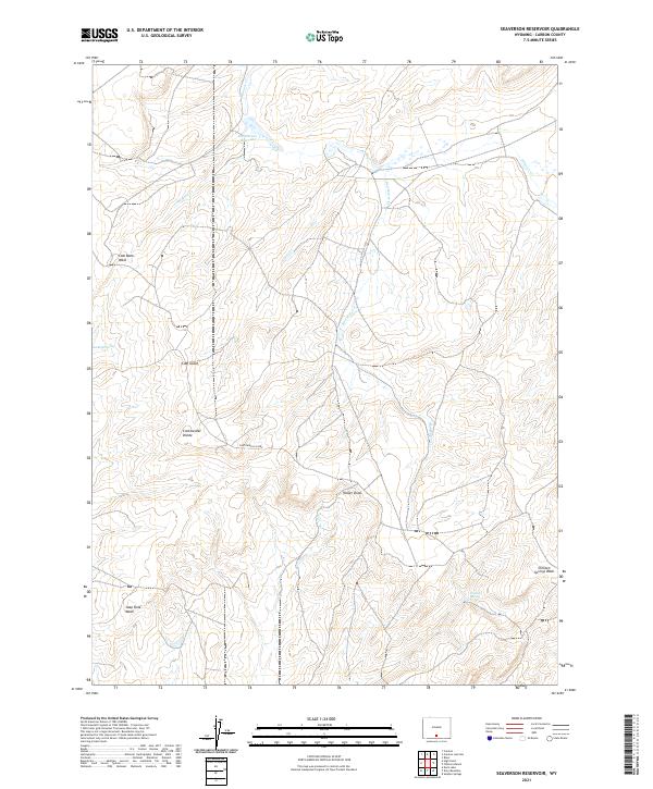 Seaverson Reservoir, WY — USGS 7.5-minute topo (2021)