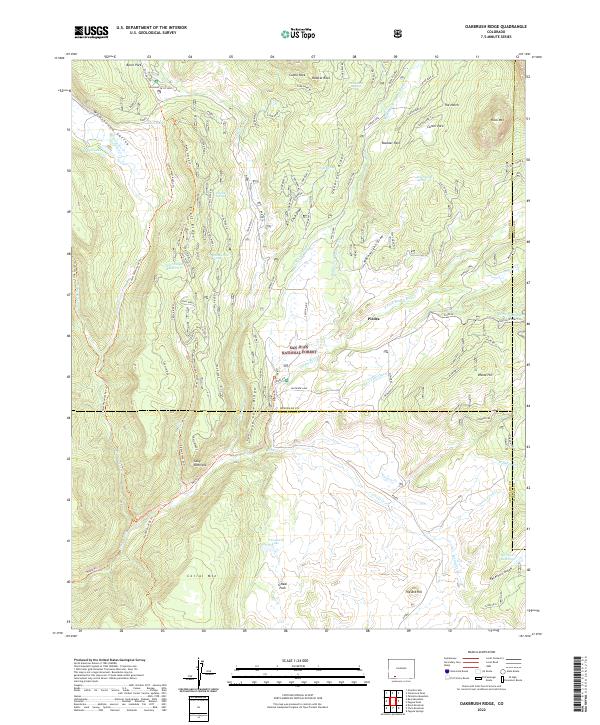 Oakbrush Ridge, CO — USGS 7.5-minute topo (2022)