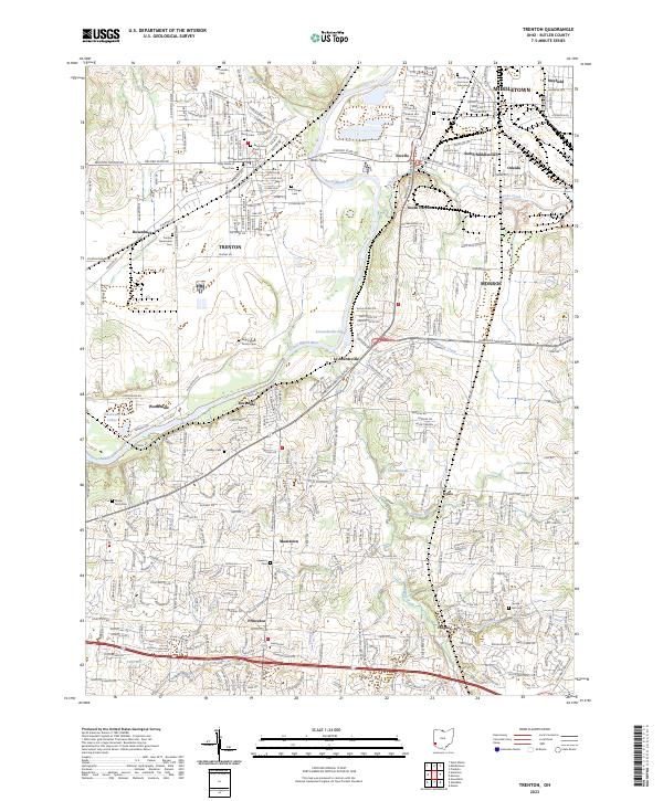 Trenton, OH — USGS 7.5-minute topo (2023)