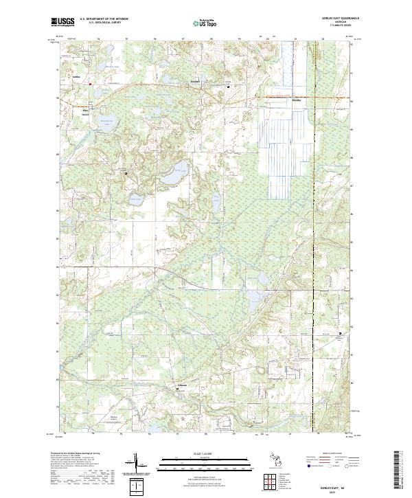 Gobles East, MI — USGS 7.5-minute topo (2023)