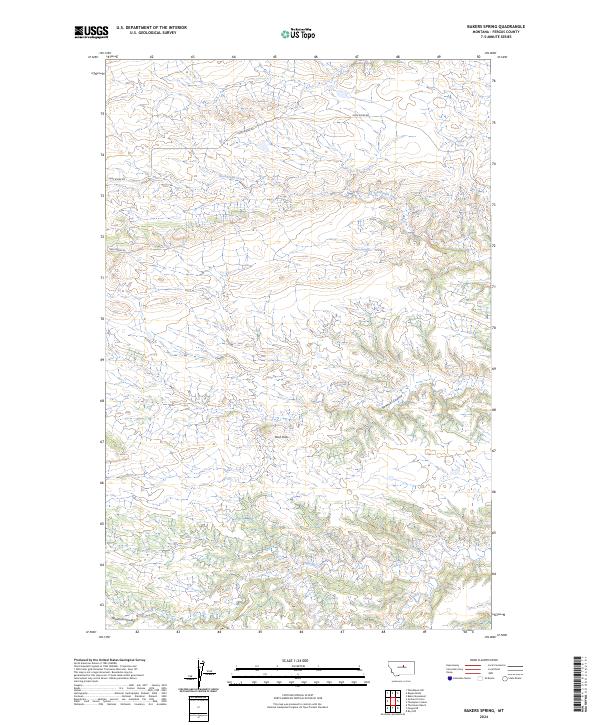 Bakers Spring, MT — USGS 7.5-minute topo (2024)