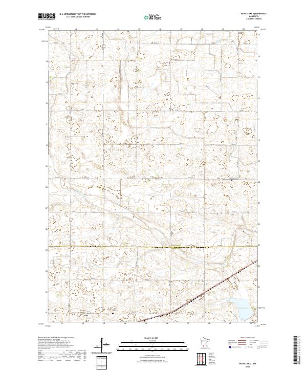 Boise Lake, MN — USGS 7.5-minute topo (2022)