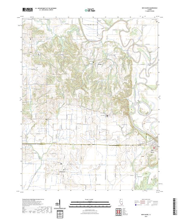 New Haven, IL — USGS 7.5-minute topo (2024)