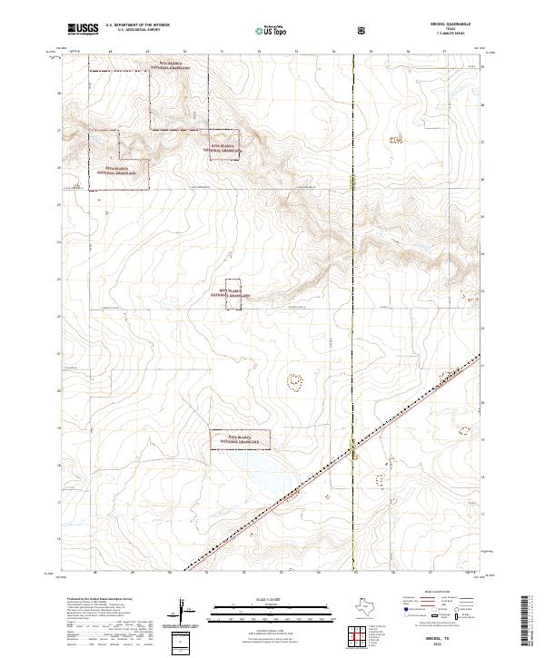 Brickel, TX — USGS 7.5-minute topo (2022)