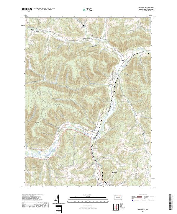 Keeneyville, PA — USGS 7.5-minute topo (2023)