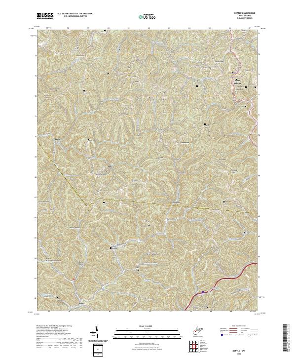 Kettle, WV — USGS 7.5-minute topo (2023)