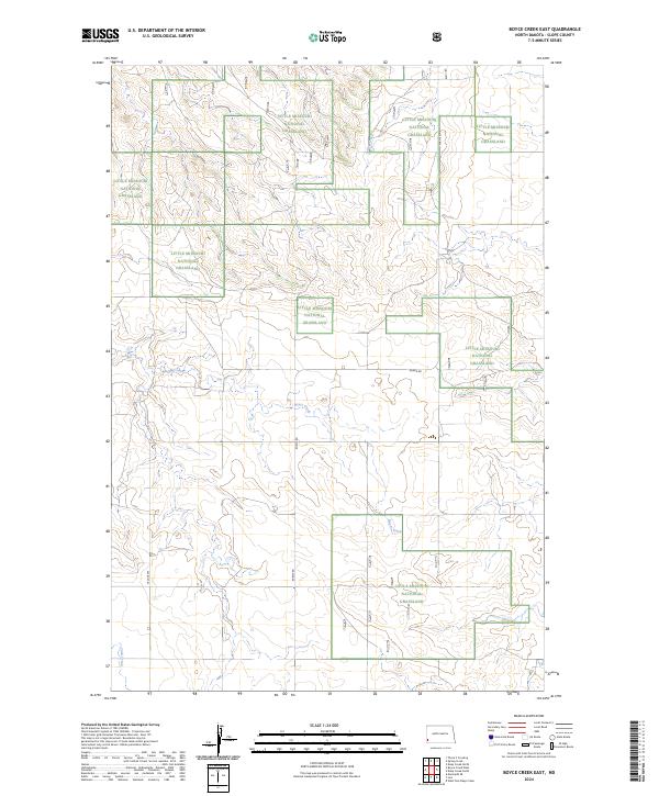 Boyce Creek East, ND — USGS 7.5-minute topo (2024)