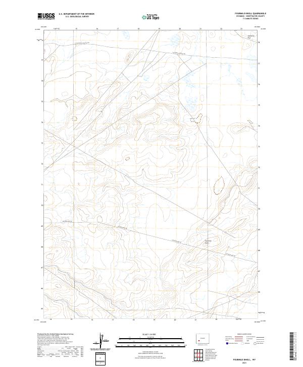 Fourmile Knoll, WY — USGS 7.5-minute topo (2021)
