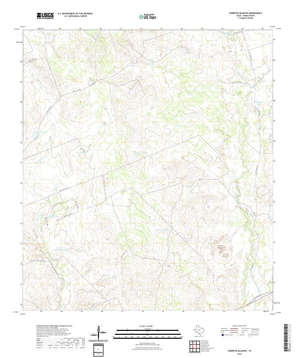 Cerritos Blancos, TX — USGS 7.5-minute topo (2022)