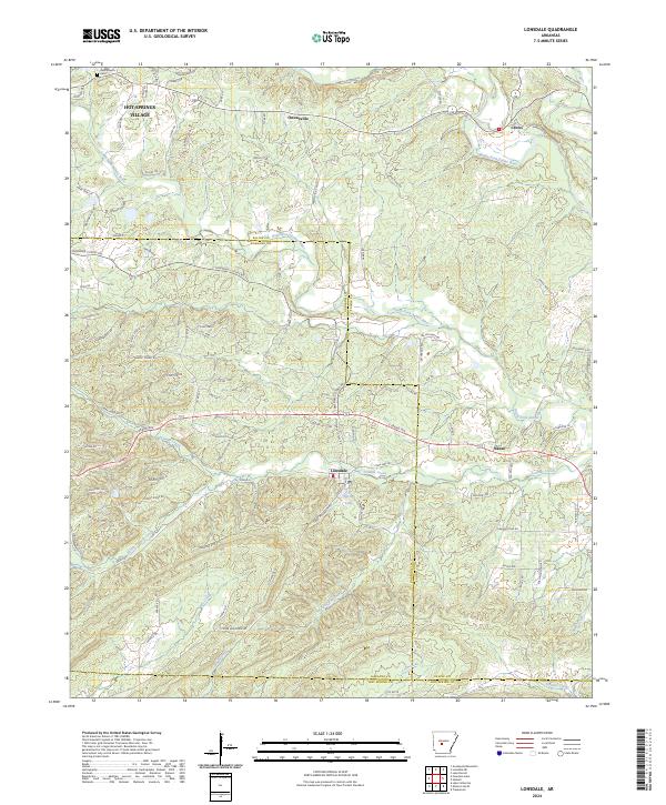 Lonsdale, AR — USGS 7.5-minute topo (2024)
