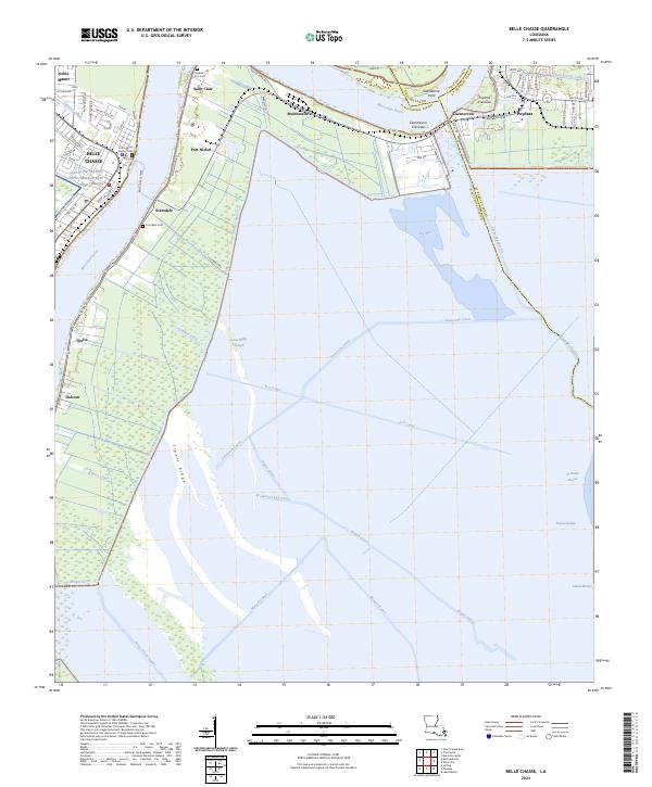 Belle Chasse, LA — USGS 7.5-minute topo (2024)