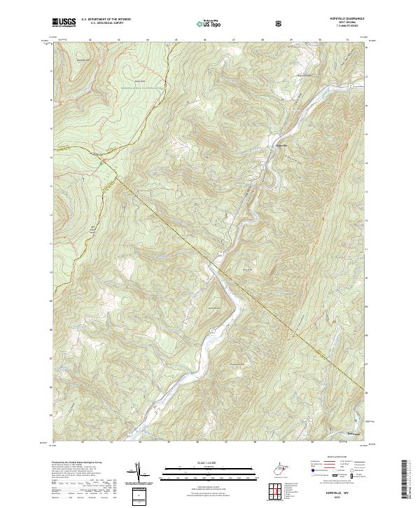 Hopeville, WV — USGS 7.5-minute topo (2023)