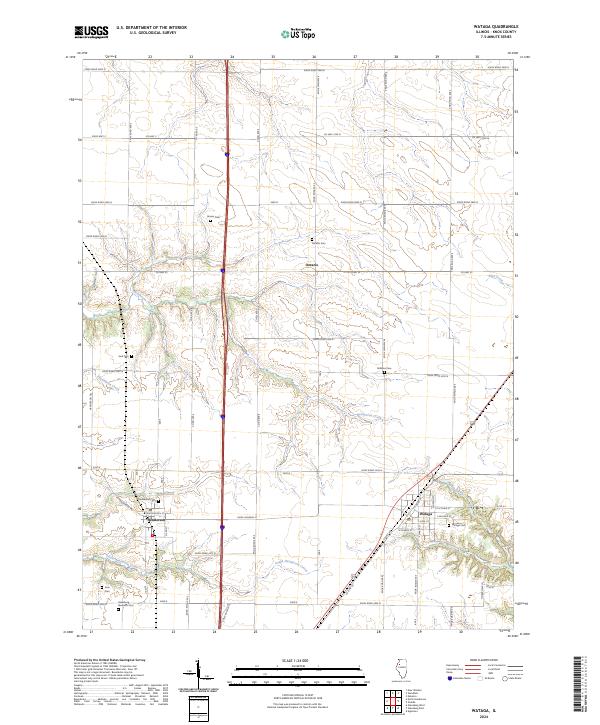 Wataga, IL — USGS 7.5-minute topo (2024)