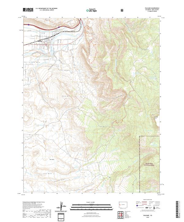 Palisade, CO — USGS 7.5-minute topo (2022)