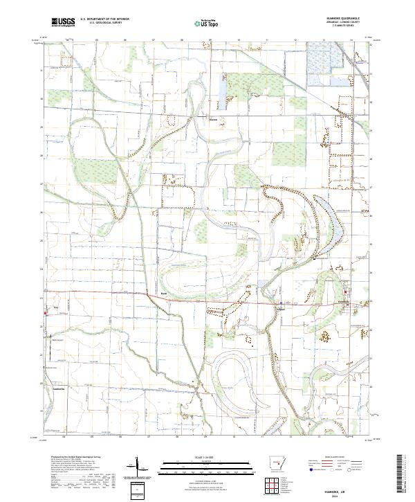 Humnoke, AR — USGS 7.5-minute topo (2024)