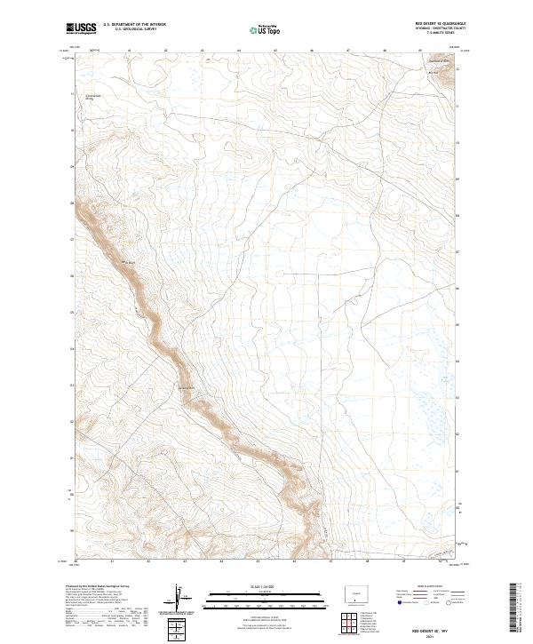 Red Desert SE, WY — USGS 7.5-minute topo (2021)