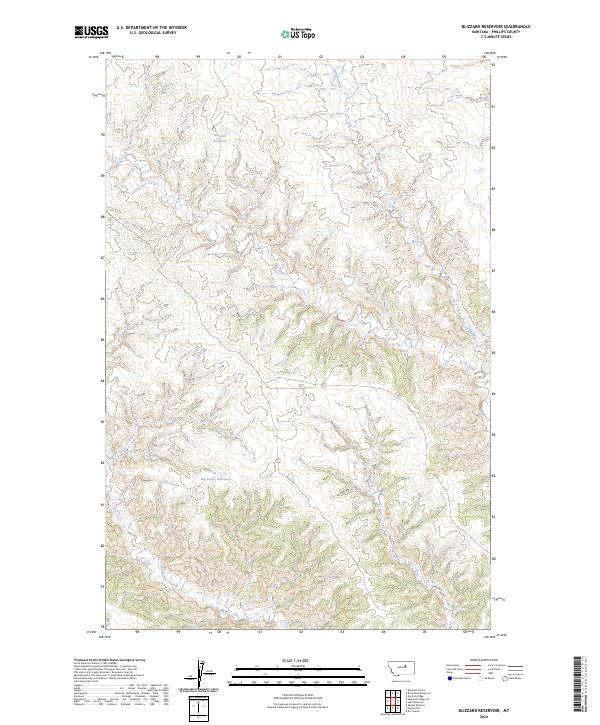 Blizzard Reservoir, MT — USGS 7.5-minute topo (2024)