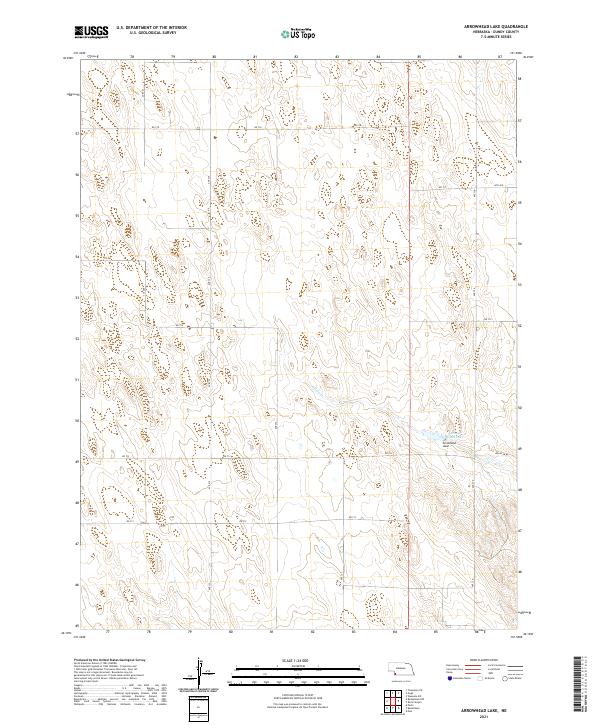 Arrowhead Lake, NE — USGS 7.5-minute topo (2021)