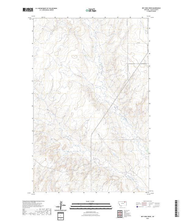 Dry Fork Creek, MT — USGS 7.5-minute topo (2024)