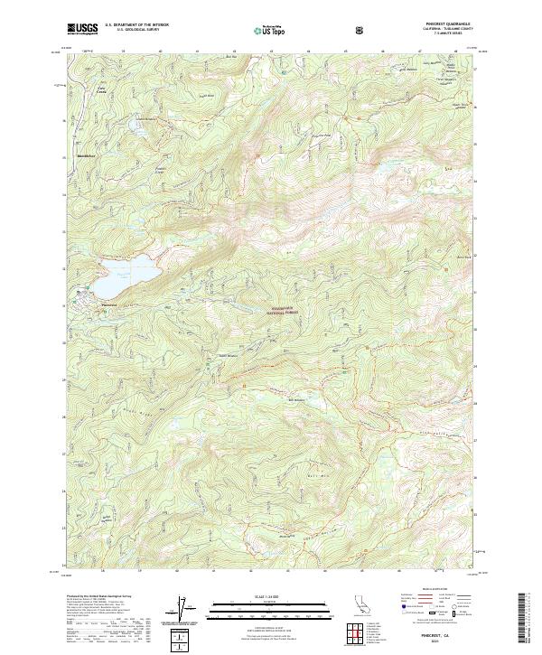 Pinecrest, CA — USGS 7.5-minute topo (2021)