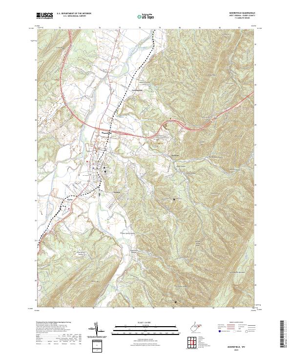 Moorefield, WV — USGS 7.5-minute topo (2023)