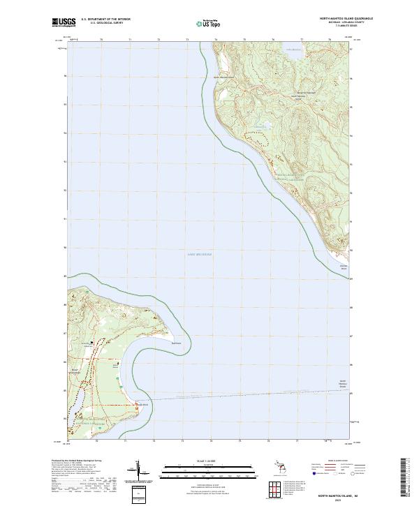 North Manitou Island, MI — USGS 7.5-minute topo (2023)