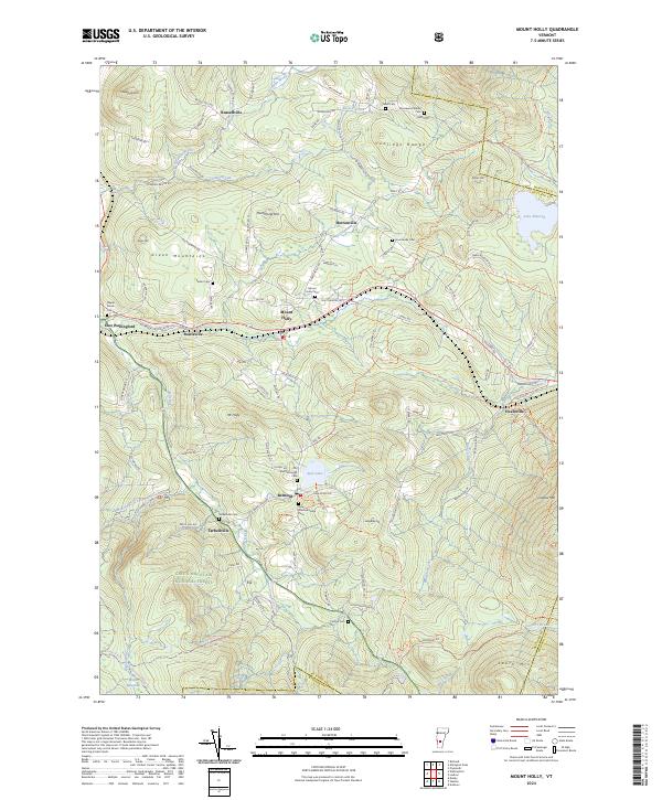 Mount Holly, VT — USGS 7.5-minute topo (2024)