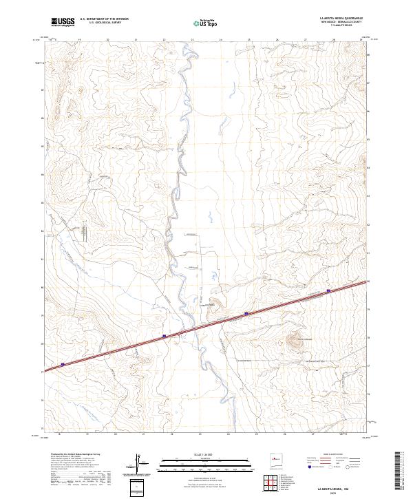 La Mesita Negra, NM — USGS 7.5-minute topo (2023)