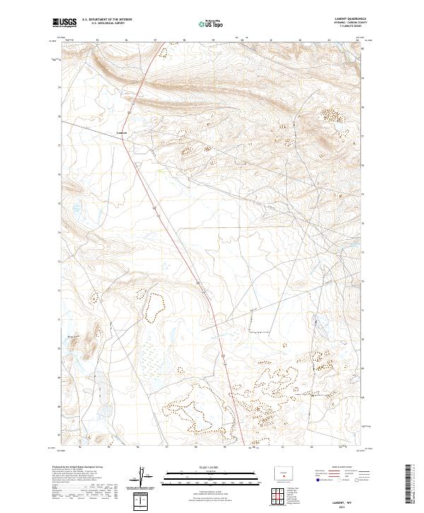 Lamont, WY — USGS 7.5-minute topo (2021)