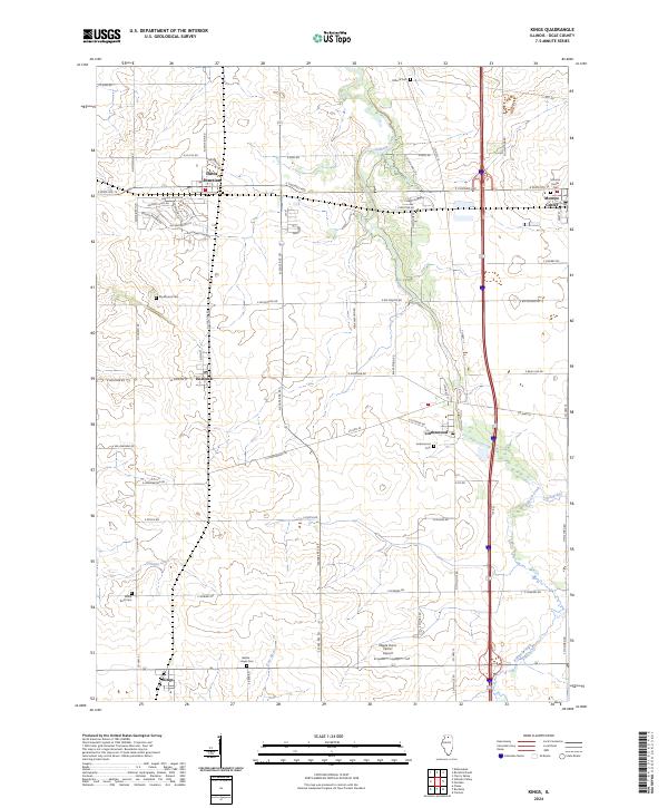 Kings, IL — USGS 7.5-minute topo (2024)