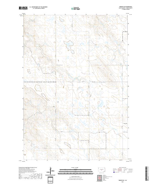 Wendte SE, SD — USGS 7.5-minute topo (2021)