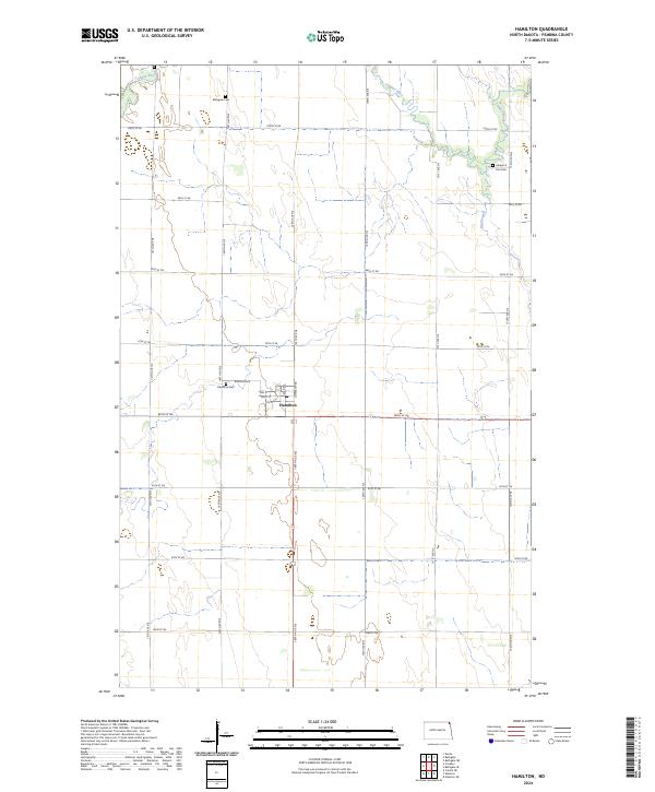 Hamilton, ND — USGS 7.5-minute topo (2024)