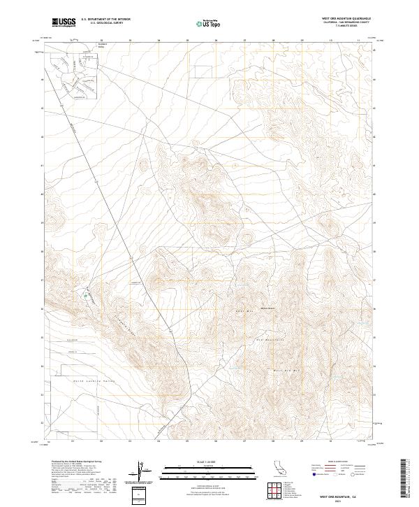 West Ord Mountain, CA — USGS 7.5-minute topo (2021)