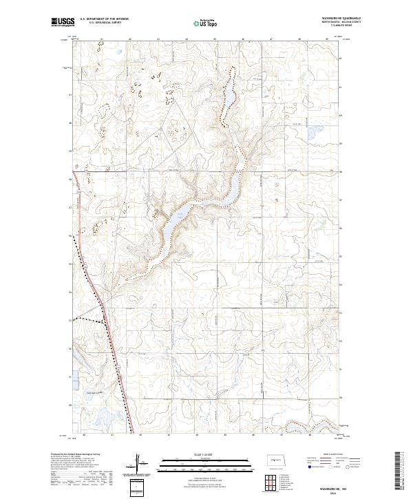 Washburn NE, ND — USGS 7.5-minute topo (2024)