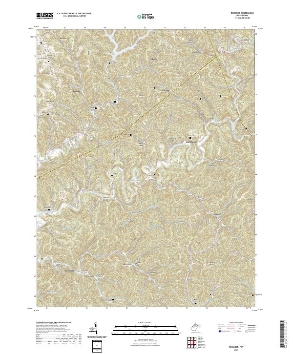 Romance, WV — USGS 7.5-minute topo (2023)