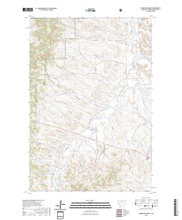 Samuelson Ranch, MT — USGS 7.5-minute topo (2024)