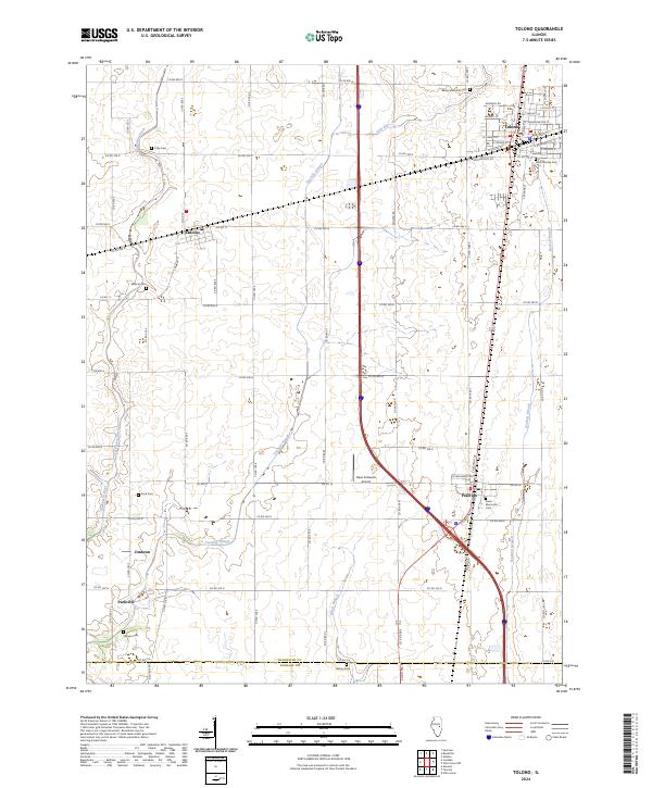 Tolono, IL — USGS 7.5-minute topo (2024)