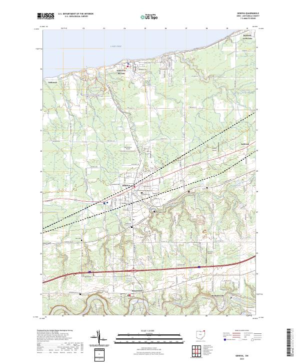Geneva, OH — USGS 7.5-minute topo (2023)