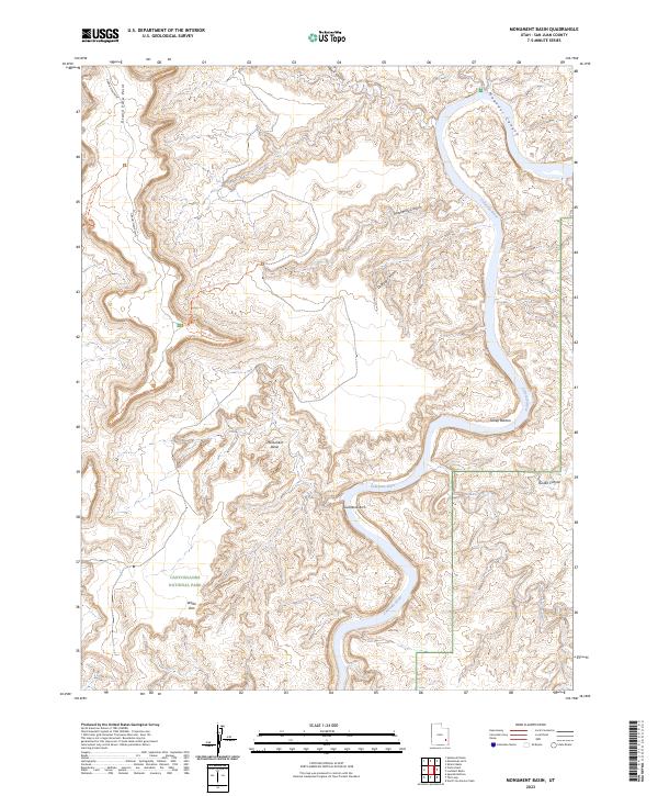 Monument Basin, UT — USGS 7.5-minute topo (2023)